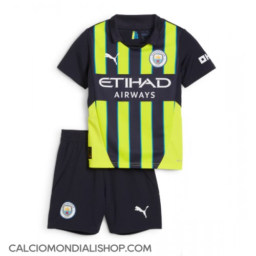 Maglie da calcio Manchester City Seconda Maglia Bambino 2024-25 Manica Corta (+ Pantaloni corti)